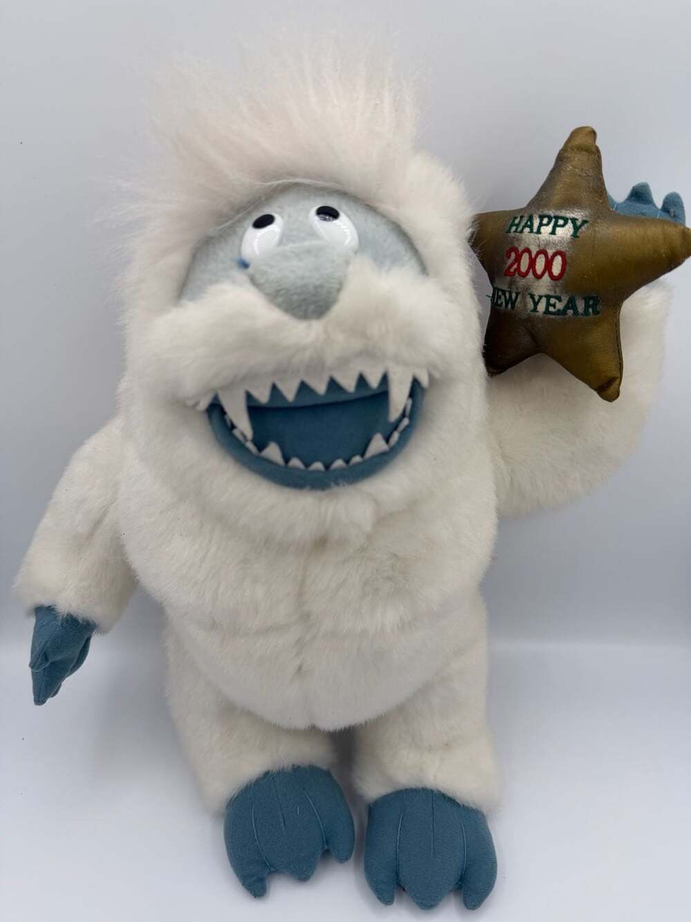 Vintage 1999 Stuffins Abominable Snowman Bumble Happy 2000 New Year Plush